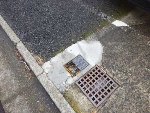 既存散水栓および散水栓BOX