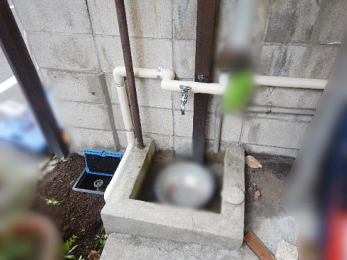 水栓柱撤去・給水管取付