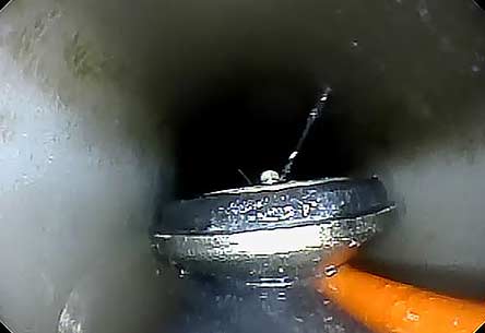 排水管内の撮影画像　排水栓