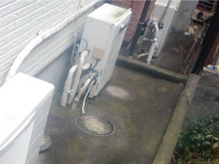 屋外の給湯器
