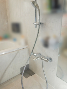 施工後：メタフレックスシャワーホース（樹脂製）1750㎜　品番2841000J