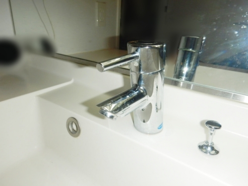 施工前:コンチェット シングルレバー洗面混合栓(引棒なし) 品番3224000J