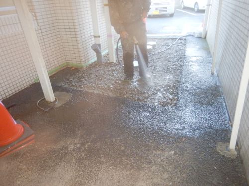 散水(モルタル固め)