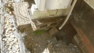 マンション排水桝まわりの陥没で交換工事（東京都目黒区上目黒）