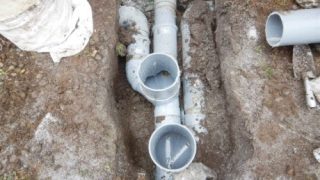 排水つまりでコンクリート桝を交換（川崎市高津区末長）