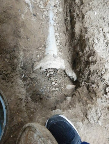 未接続の排水管