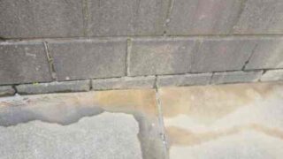 擁壁からの水漏れで排水桝交換工事（横浜市鶴見区駒岡）