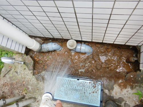 排水管まわりの簡易洗浄