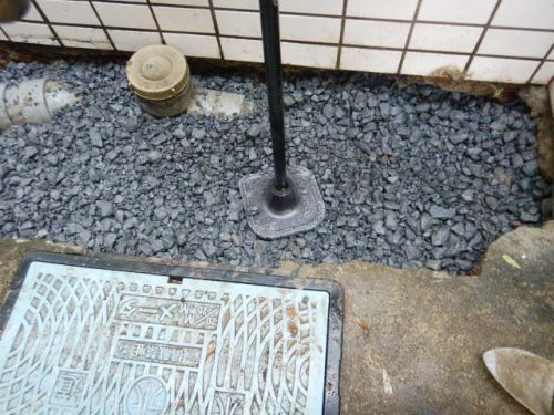 砂利の転圧