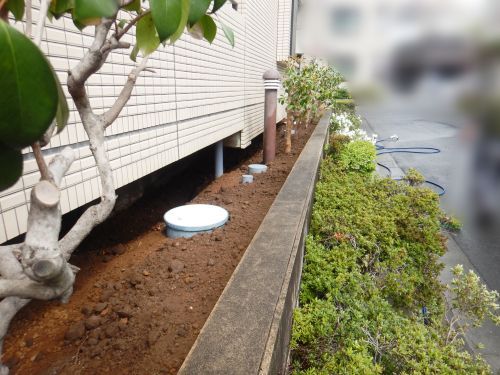 土埋め戻し