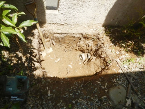 コンクリート桝の撤去