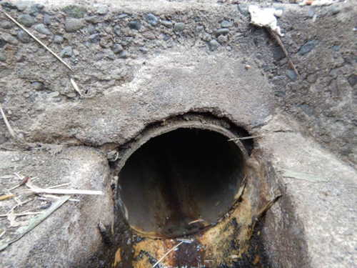 排水管の接続部分に隙間